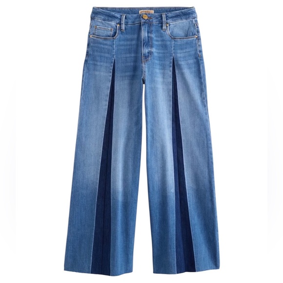 Kut from the Kloth Denim - KUT FROM THE KLOTH MEG HIGH RISE WIDE LEG FRONT PLEAT w/ SHADOW RAW HEM